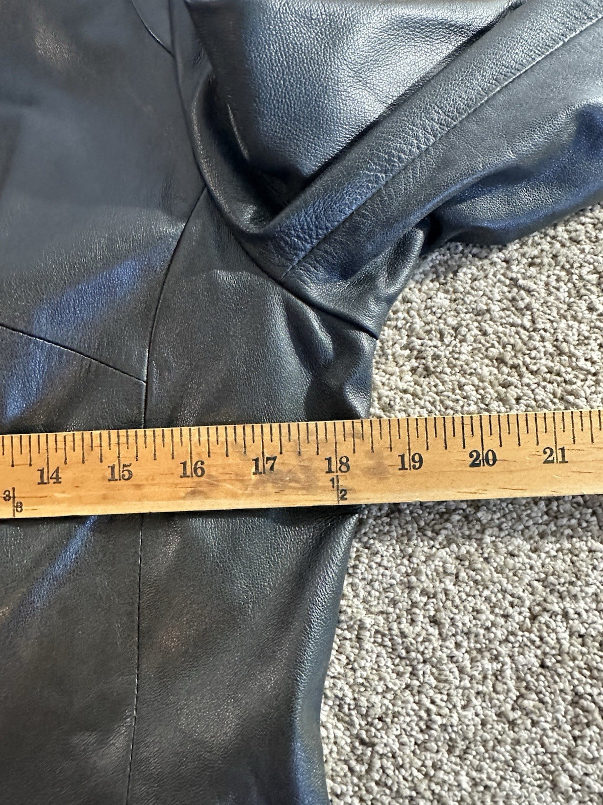 GAB Vintage Italian Black Leather Belted Jacket -Very Soft – 42 Firenze Italia