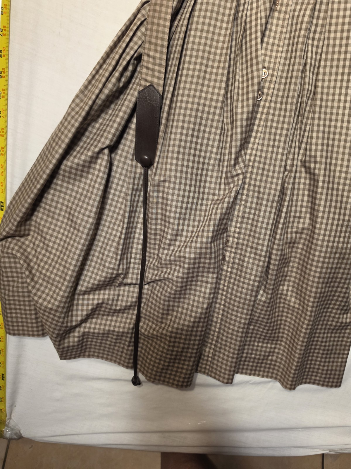 VINTAGE 1950’s – 60’s WESTBURY FULL SKIRT BROWN CHECKED DRESS MEDIUM/ Small