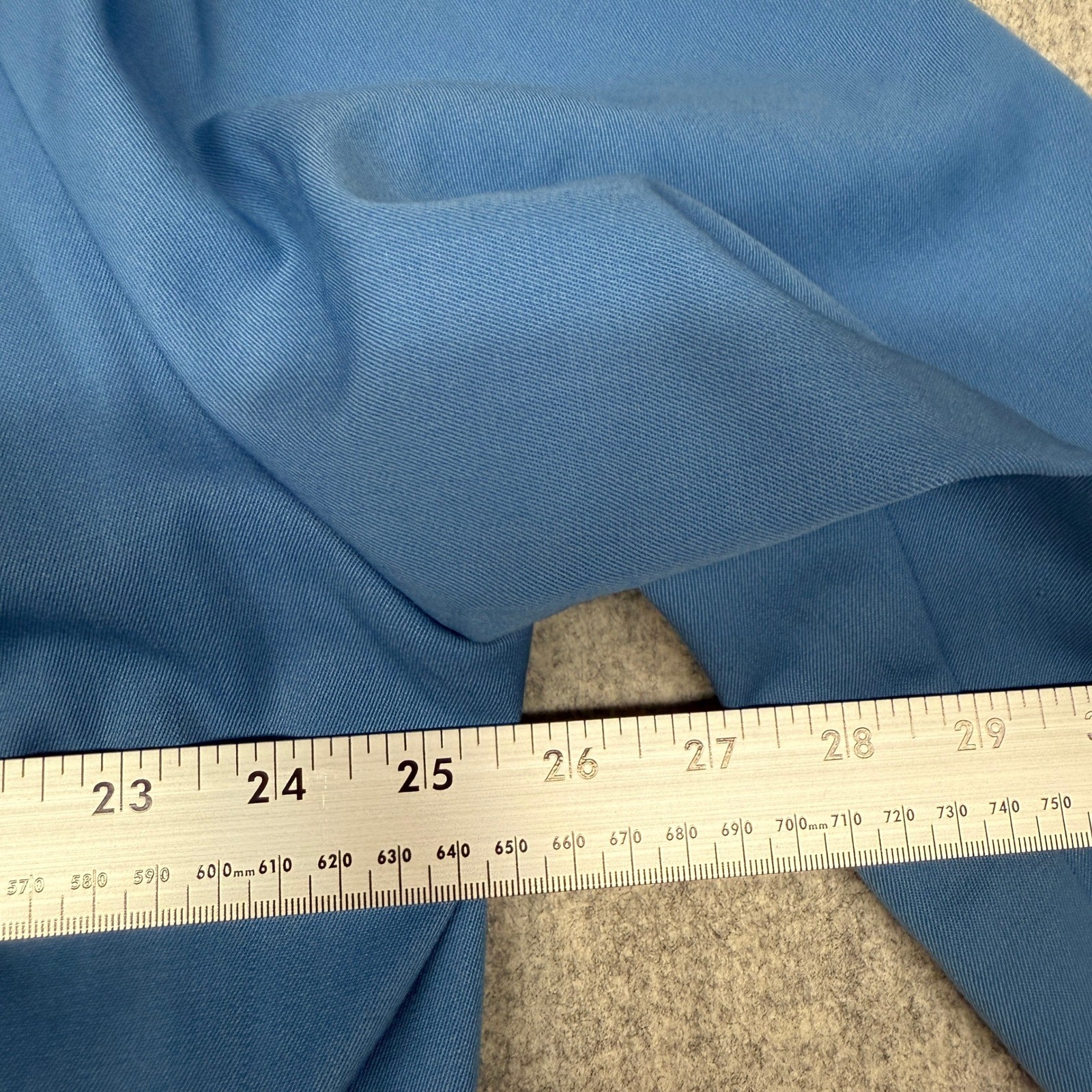 Vintage Blue Pant Suit Set Jacket & Trousers Gold Crest Buttons Professional 2PC