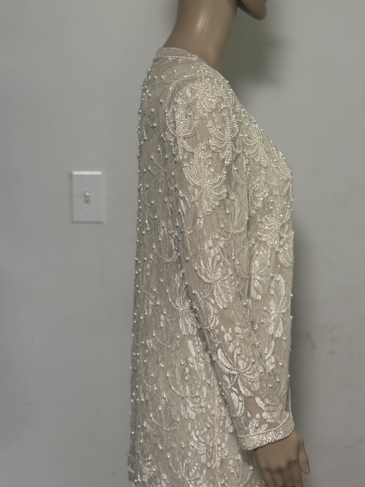 Brilliante By J.A. women’s evening cocktail party dress sequined beaded size S/M