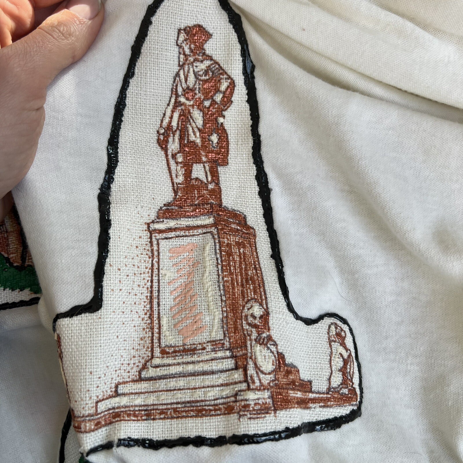 Vintage Savannah Georgia Historic Homes Handmade Circle Skirt Novelty 1990s