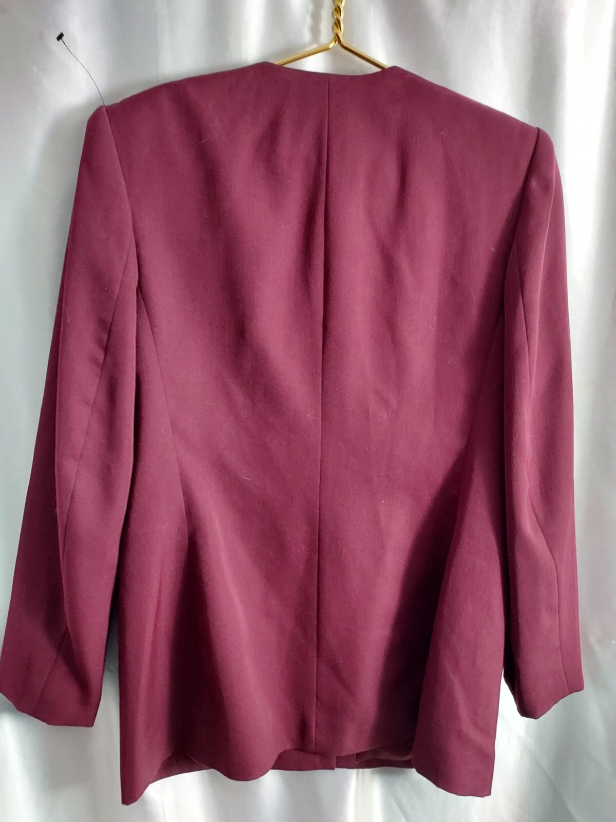 vintage jaqueline ferrar women blazer size 10 burgundy