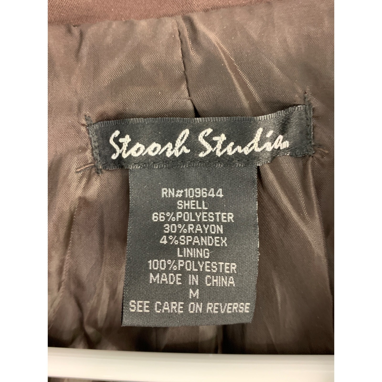 Vintage Y2K Stoorb studio peplum blazer jacket top brown size S/M 5871