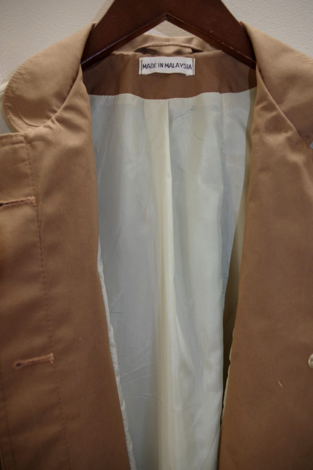 T3 Vintage NWT Rain Shedder by Ken Meritt Trench Rain Coat Tan & Brown 12 Poland