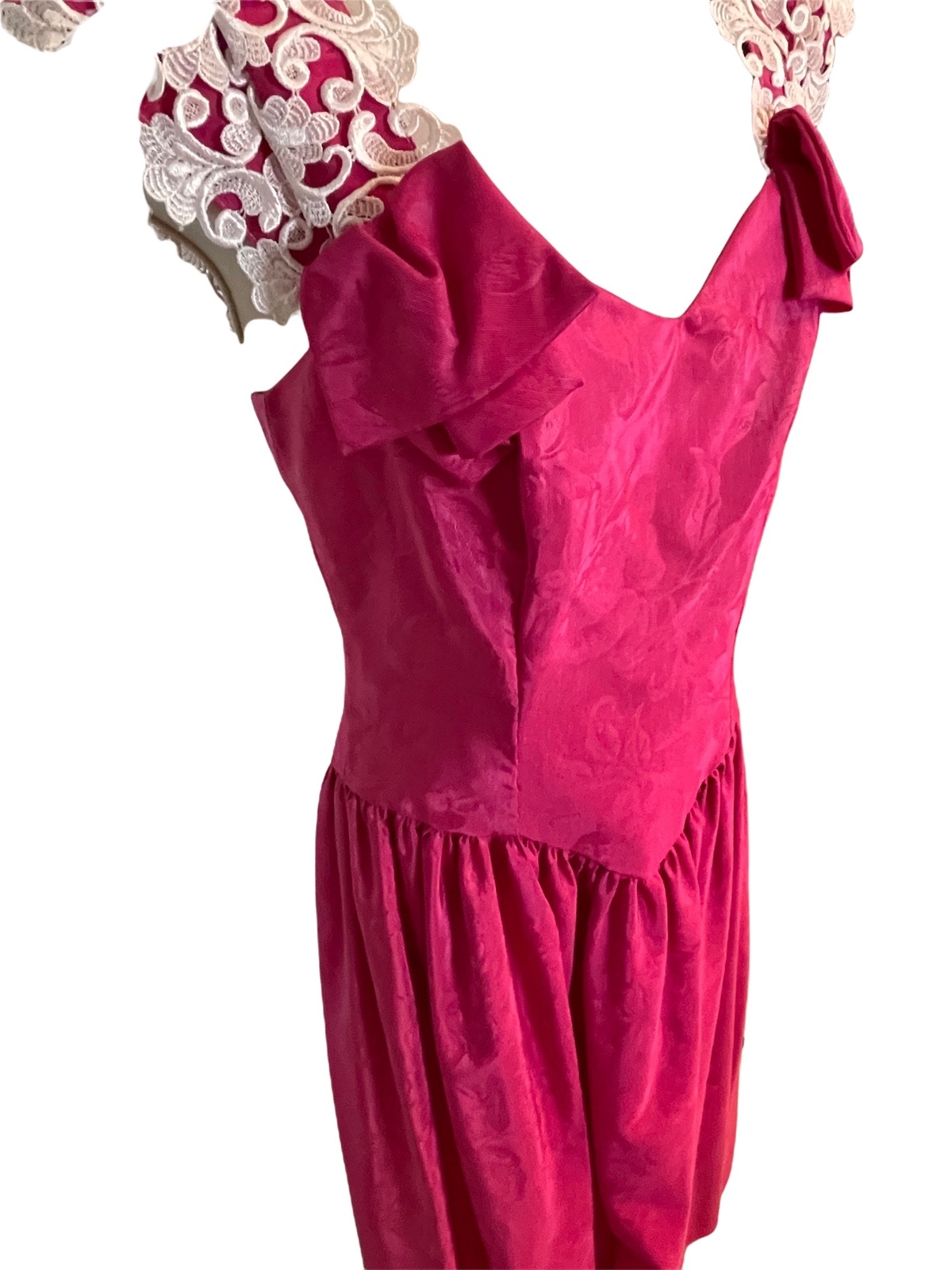Dance Allure Vintage 1980s Made in the USA Pink Party Formal Prom Dress Sz 10