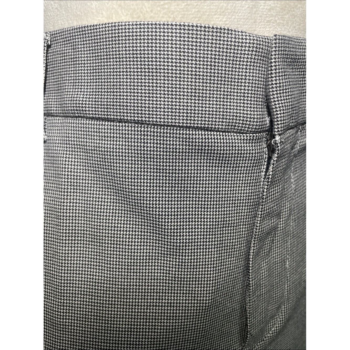NWT Vintage Y2K Gap Tailored Trousers Pants Black & White Houndstooth Size 14