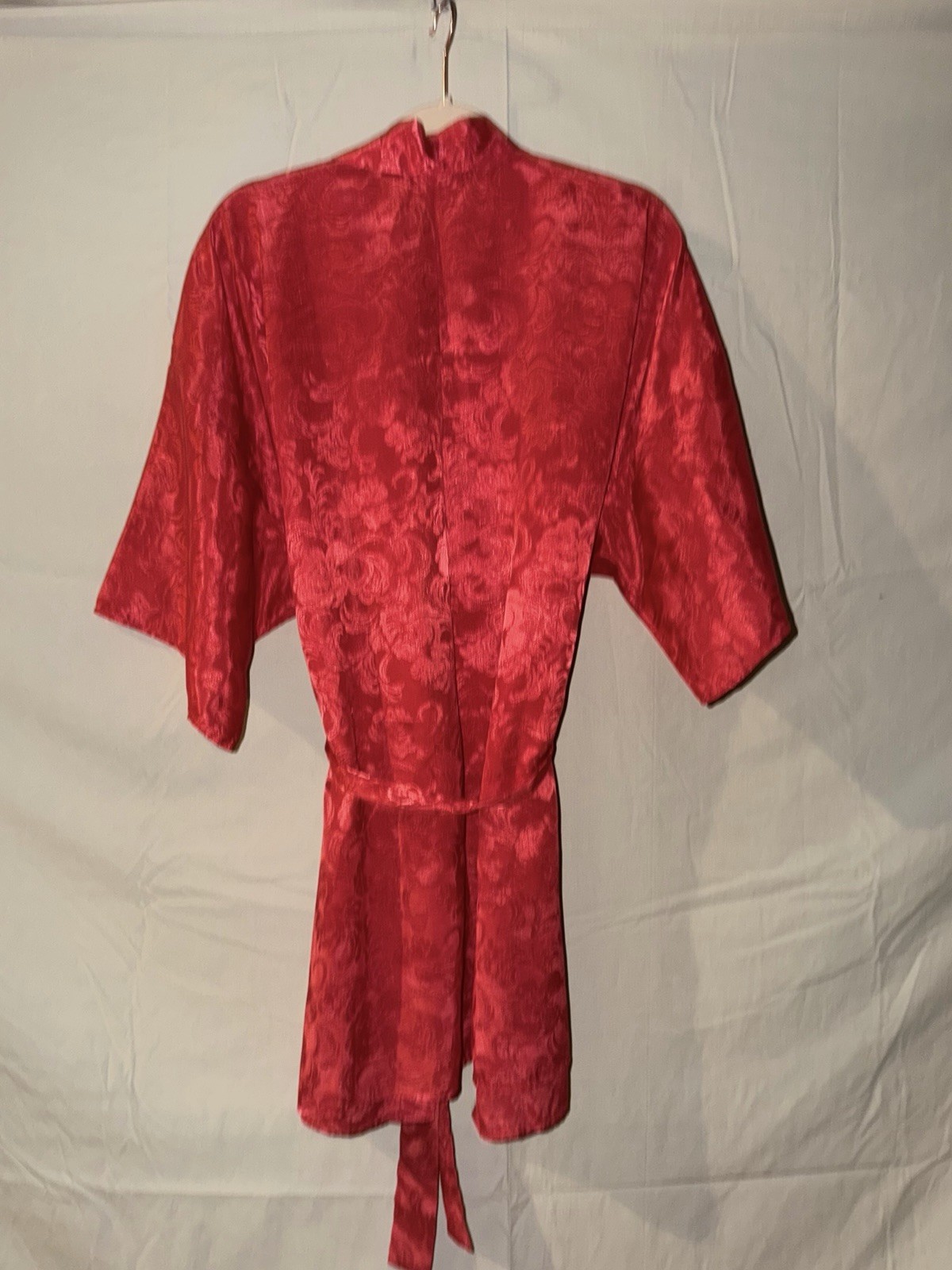 vintage red satin robe from the brand Sleep Solutions