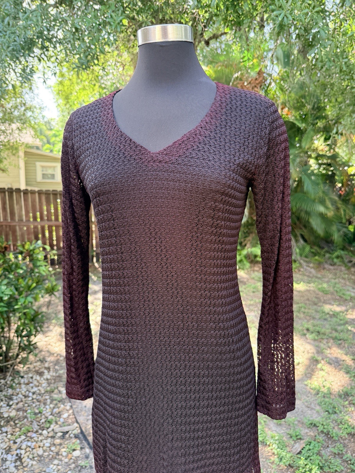 Vintage 90s 2000s Express Tricot Crochet Boho Mini Dress
