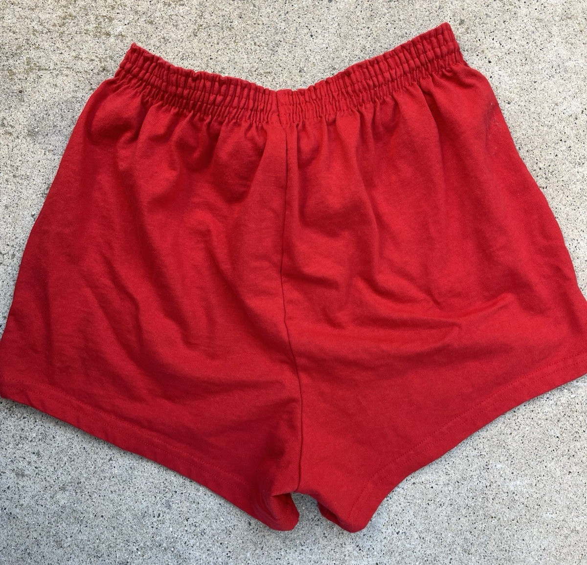 Women’s Vintage Moorewear Shorts Red Athletic S Stretch 80s High Waist Gym USA