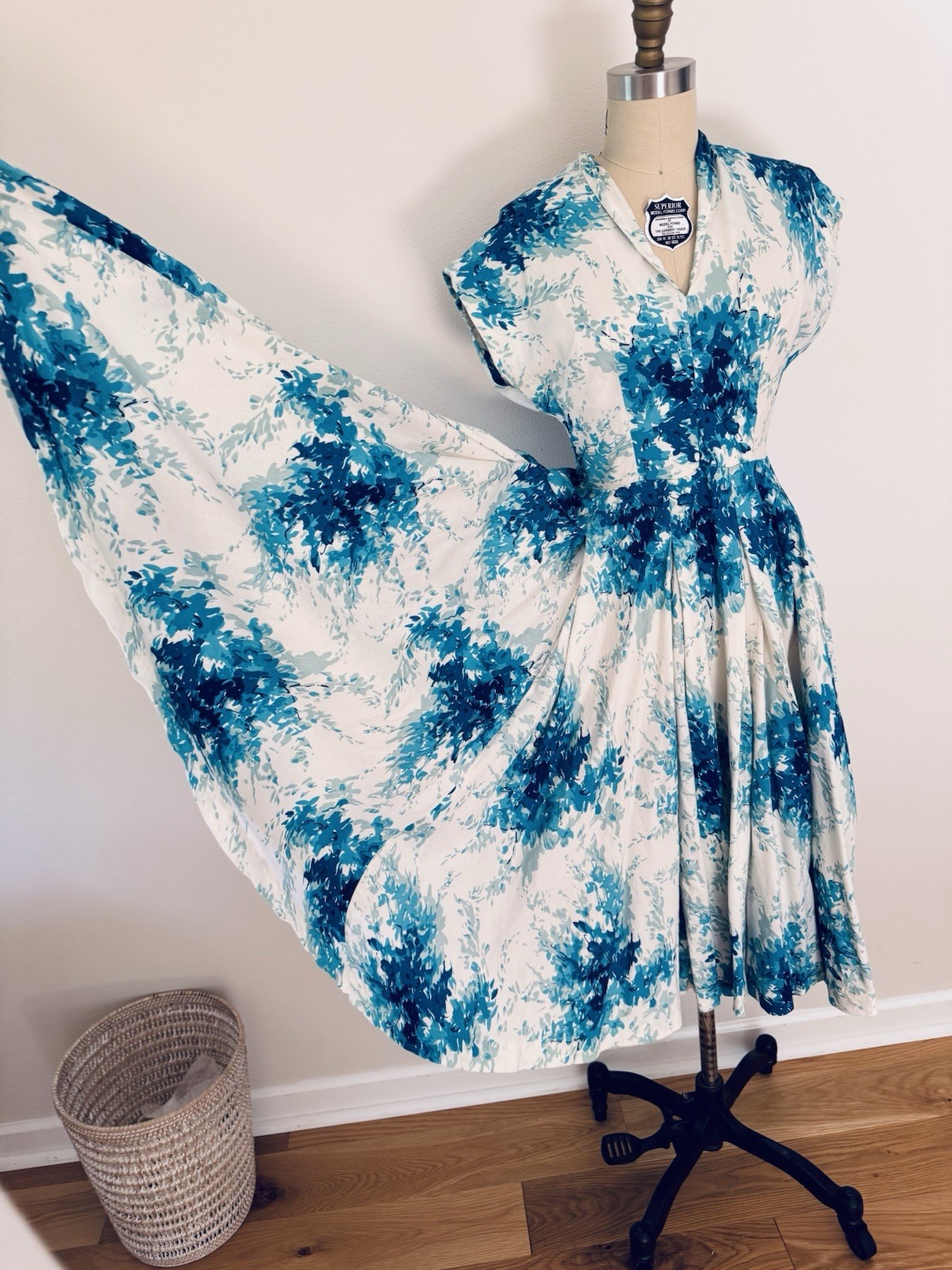 Vintage 50s 60s Cotton Sundress I Love Lucy Dress MCM