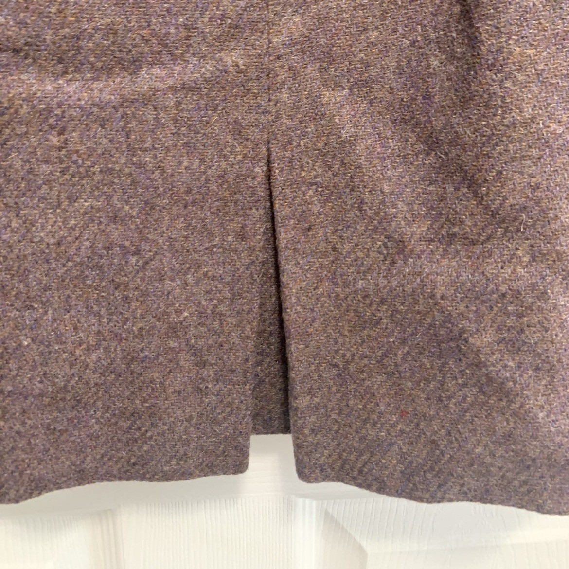 Prestige of Boston Wool Skirt 14 Vintage Purple Tweed Midi ILGWU Union Made Fall