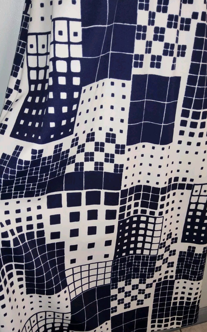 Vintage 1960s Bleeker Street Keyhole Dress Blue White