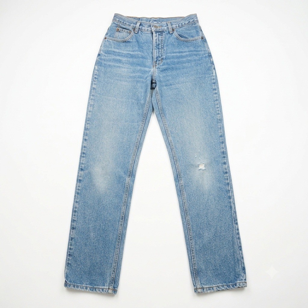 Vintage Calvin Klein High Waist Straight Leg Jeans Light Wash USA Made Women 10