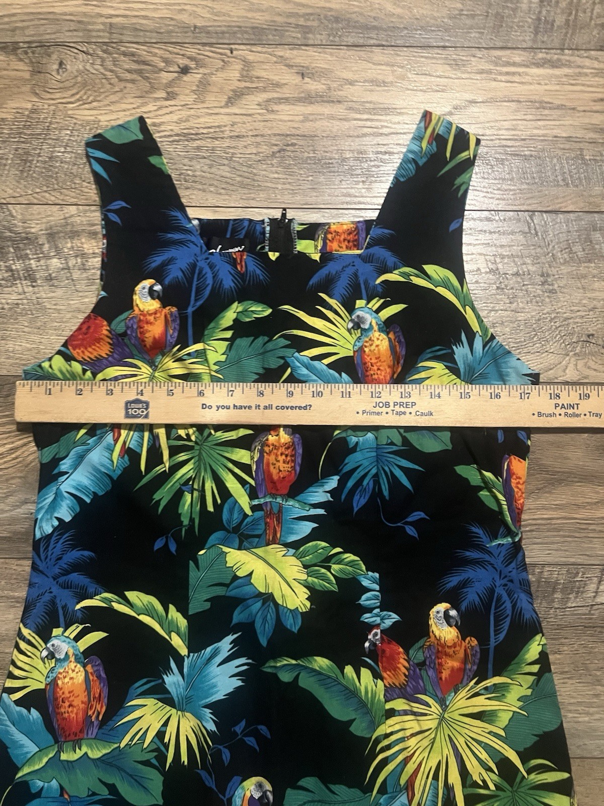 Vintage Shannon Marie Hawaiian Dress Women’s Size XL 14 Parrot Tropical Cruise