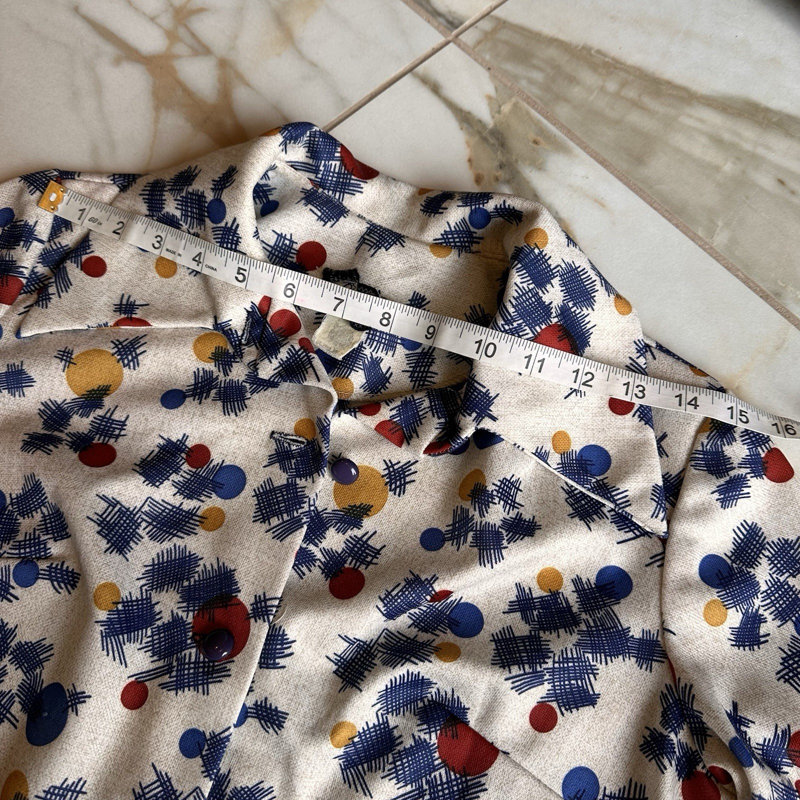 Vintage 60’s Colorful Floral Print Women’s Collared Blazer and A-Line Skirt Set