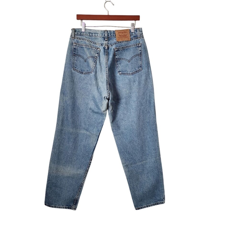 LEVIS VTG 90s 560 Loose Fit High Rise Light Wash Denim Jeans USA Made 14 M