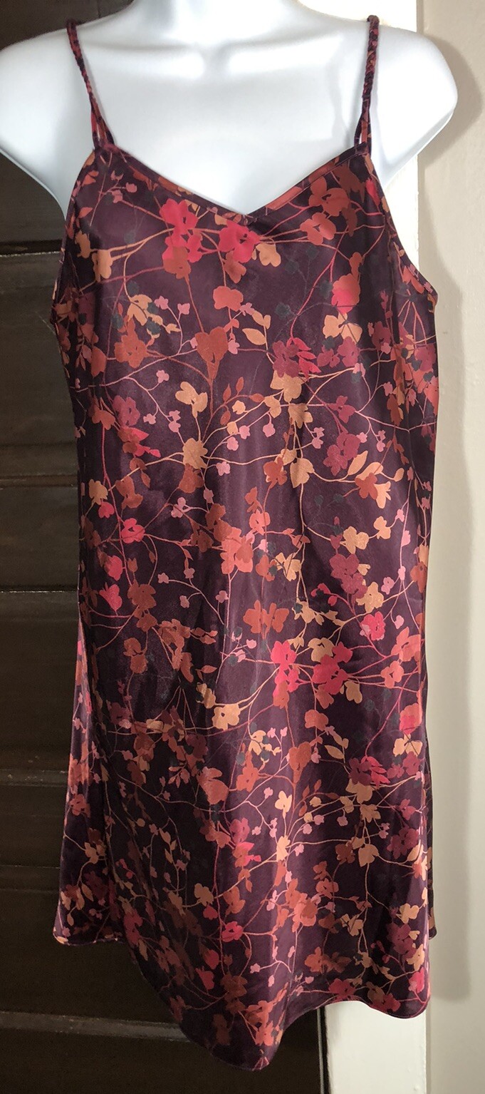 VTG Warners Silky Satin Nightgown House Dress Size M