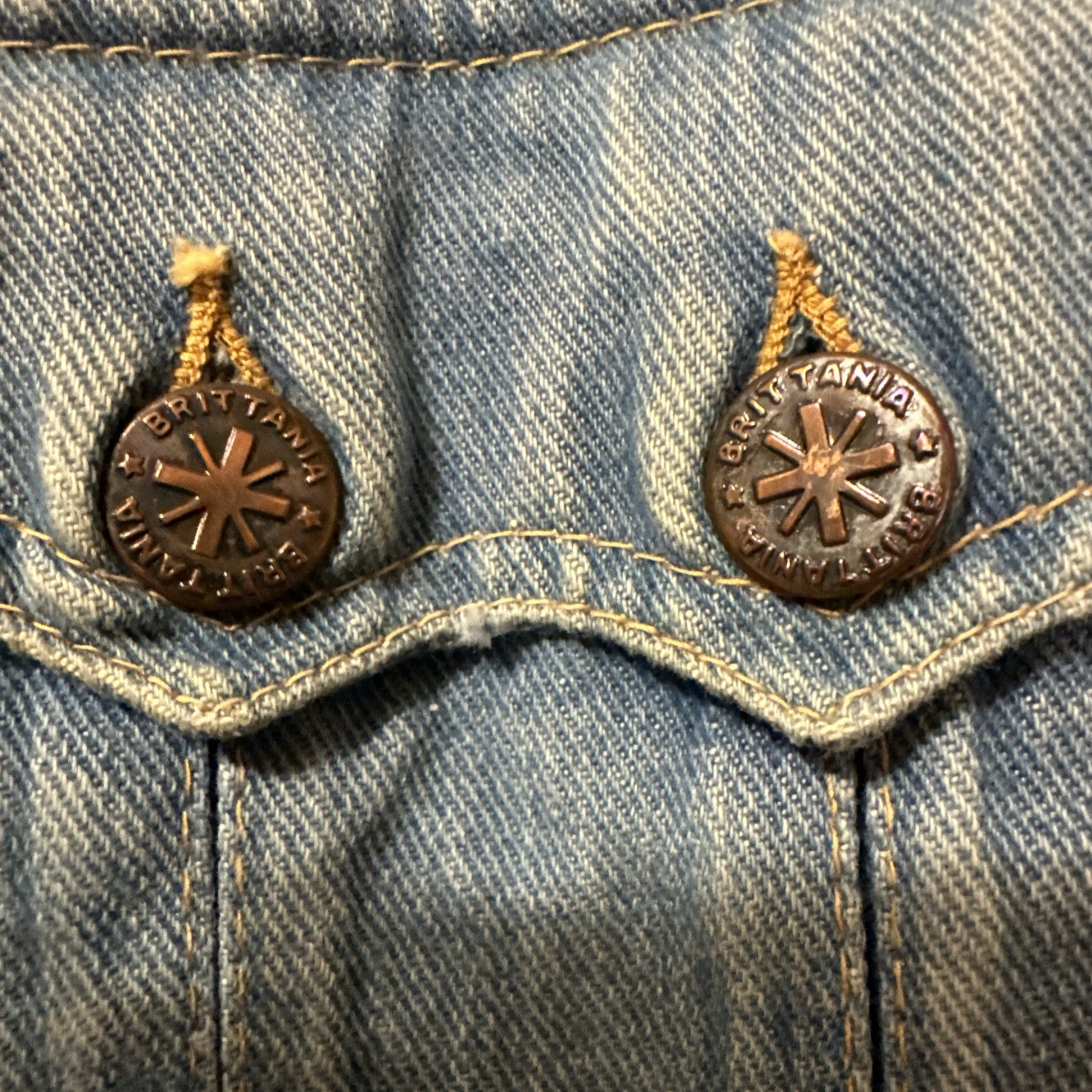 Vintage 60s 70s Womens Denim Blue Jean Mod Hippy Boho, Safari Coat Jacket