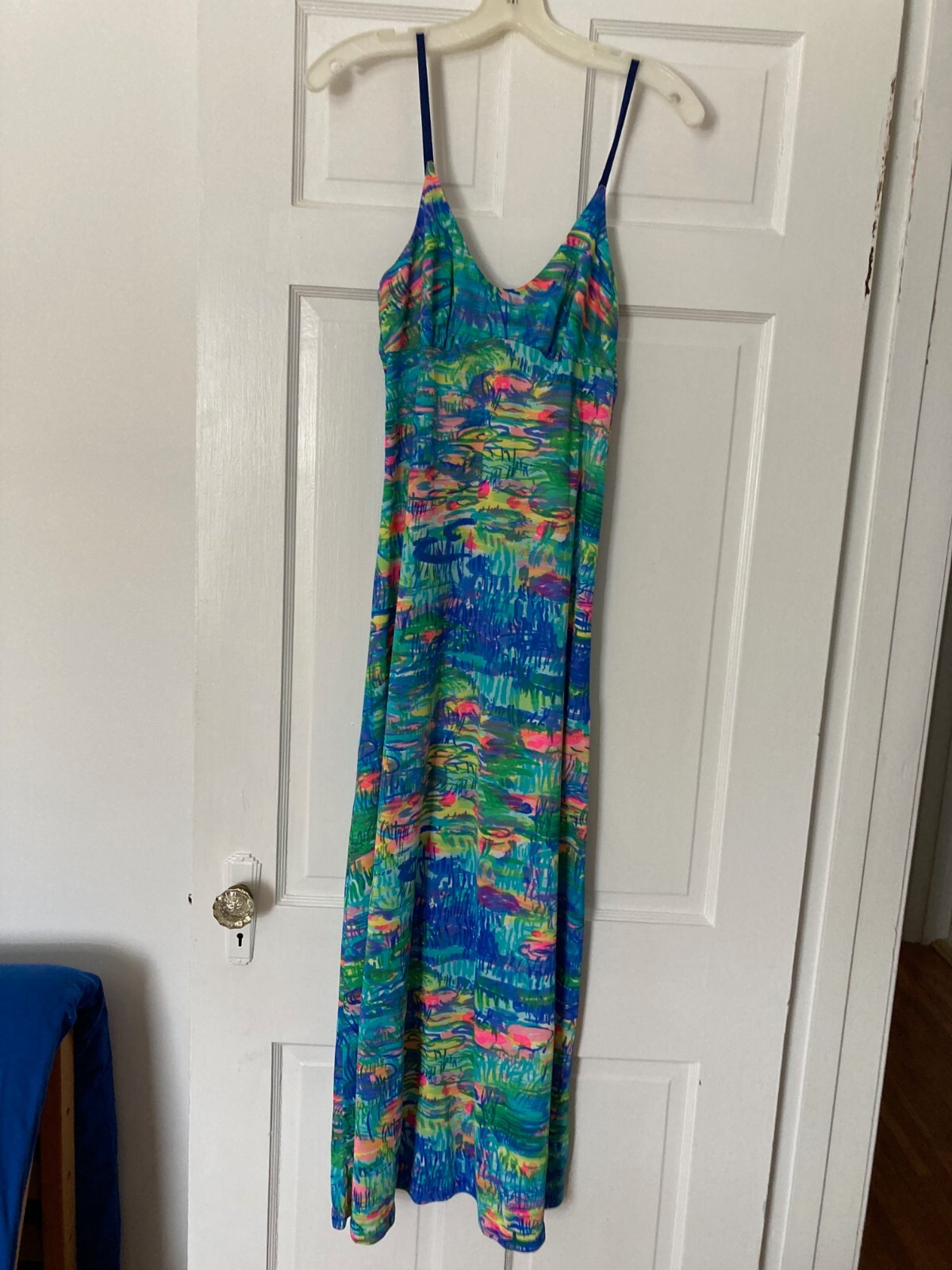 Kayser Monet waterlilies 1976 nightgown size small- nylon-unique, vintage