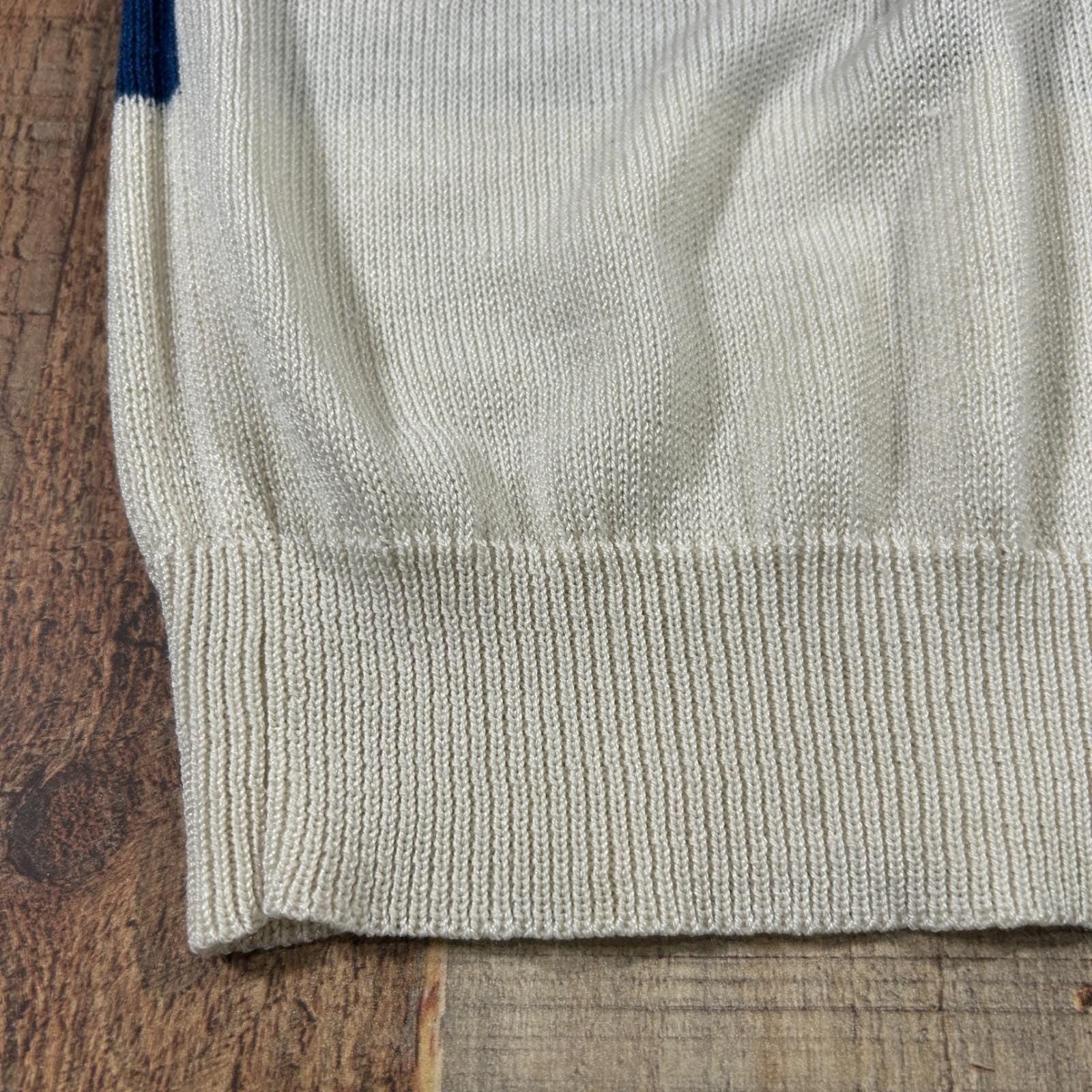 Vintage Via LA Sweater Small Striped Colorblock Boat Neck 80s Made Taiwan