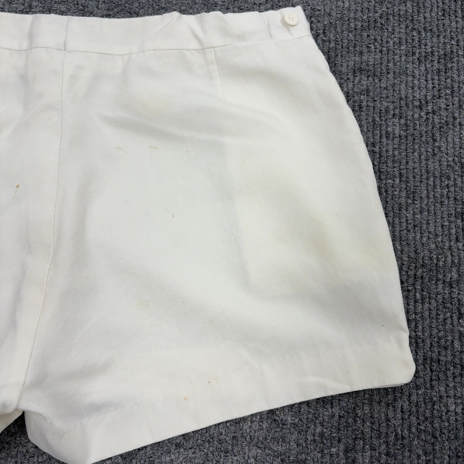 Vintage Brooks Brothers Shorts Womens XL White Cotton Golden Fleece Logo Preppy