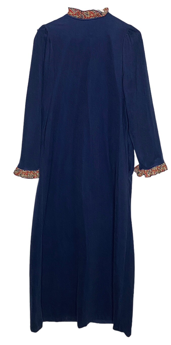 Vtg Nightgown Raymond Halpern Loungewear USA Vintage Paisley 1970s 70s