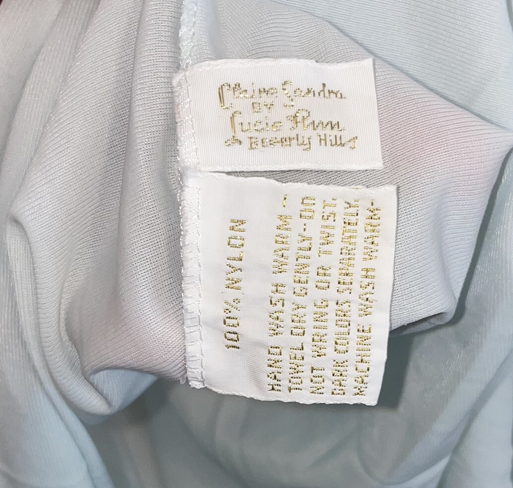 Vintage Claire Sandra by Lucie Ann Nylon Nightgown Nightie S Small Blue