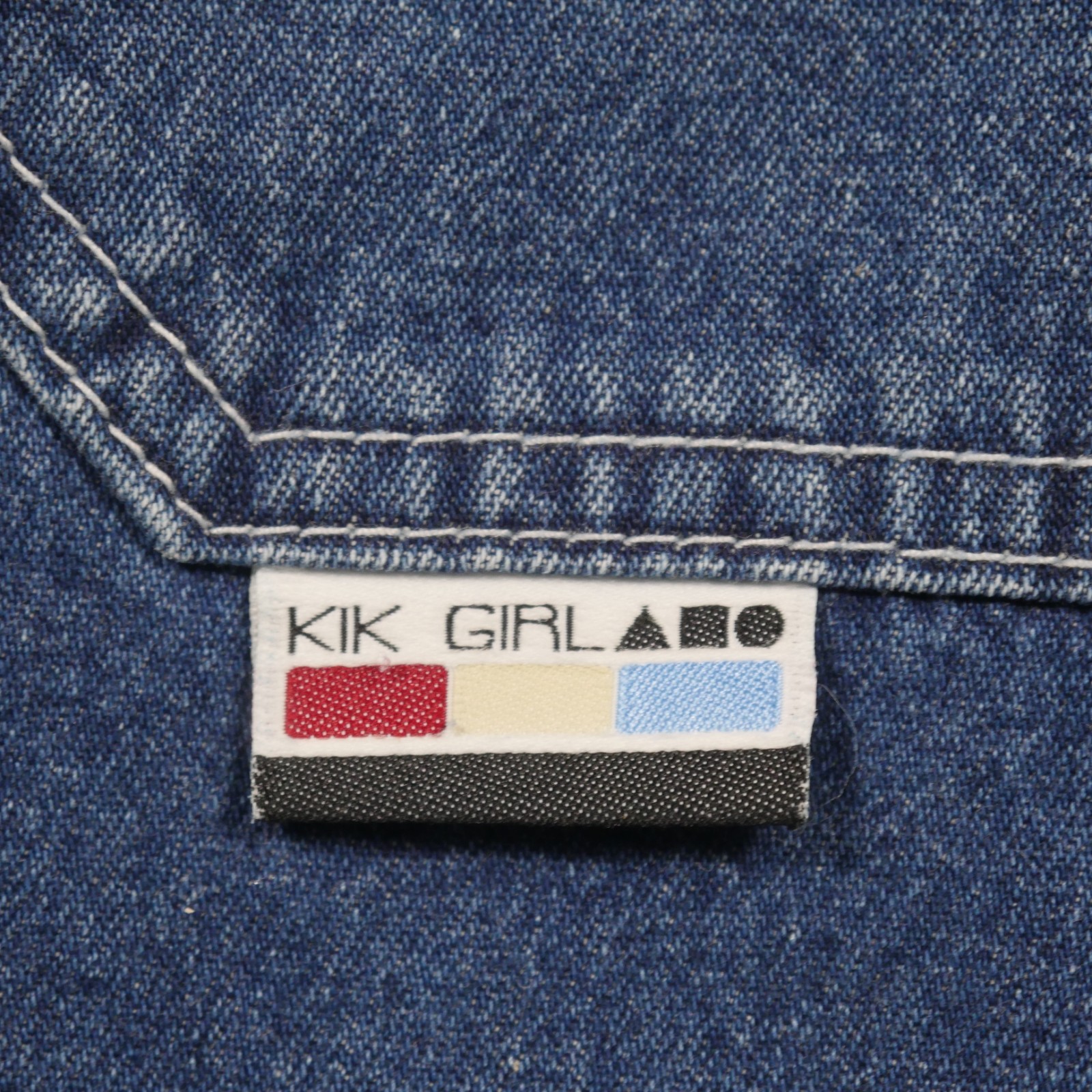 Vintage 90s Kikwear Kik Girl Wide Leg Baggy Drawstring Jeans Size M Rave Jnco US