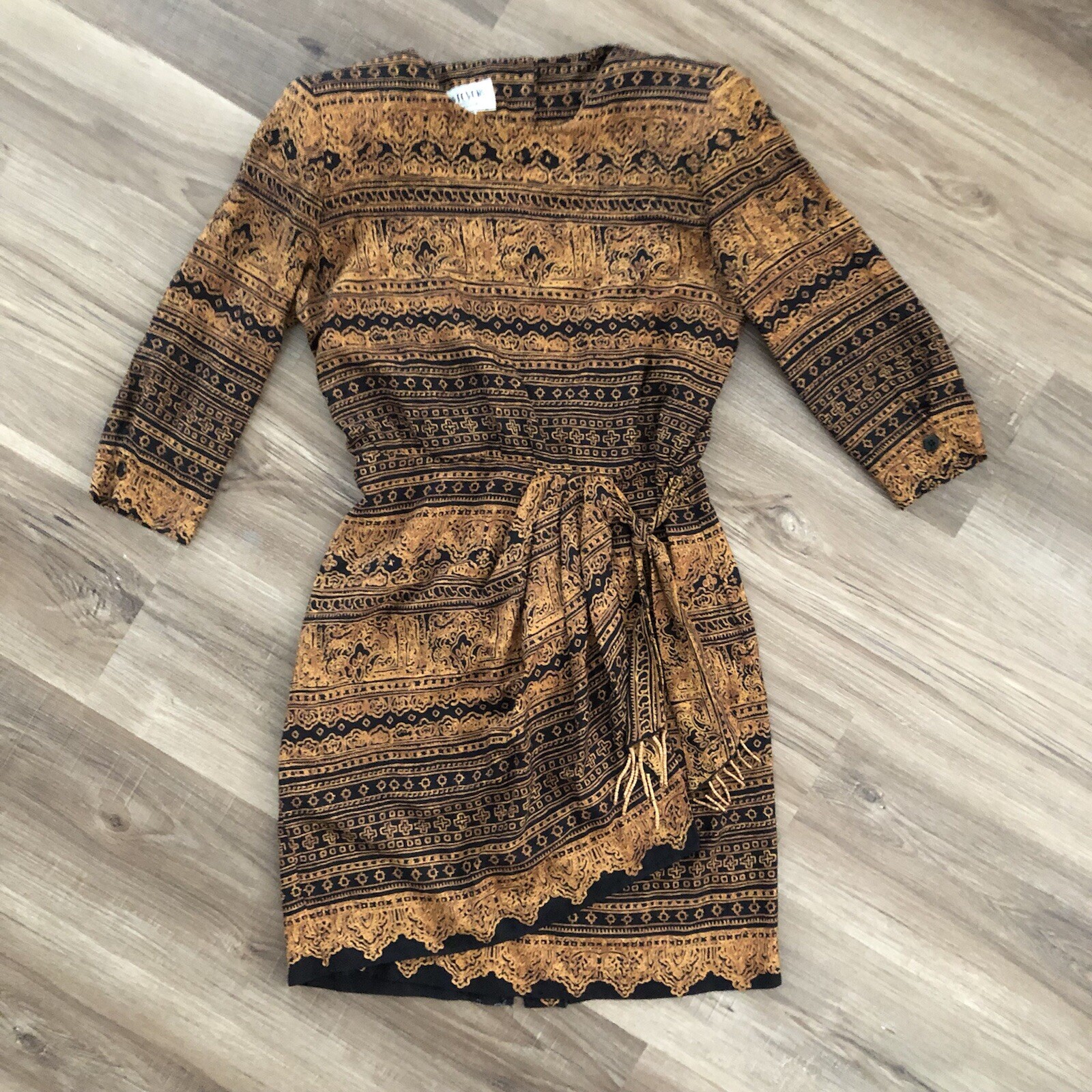R. J. Stevens by Carol Escritor Vintage printed dress size 4P