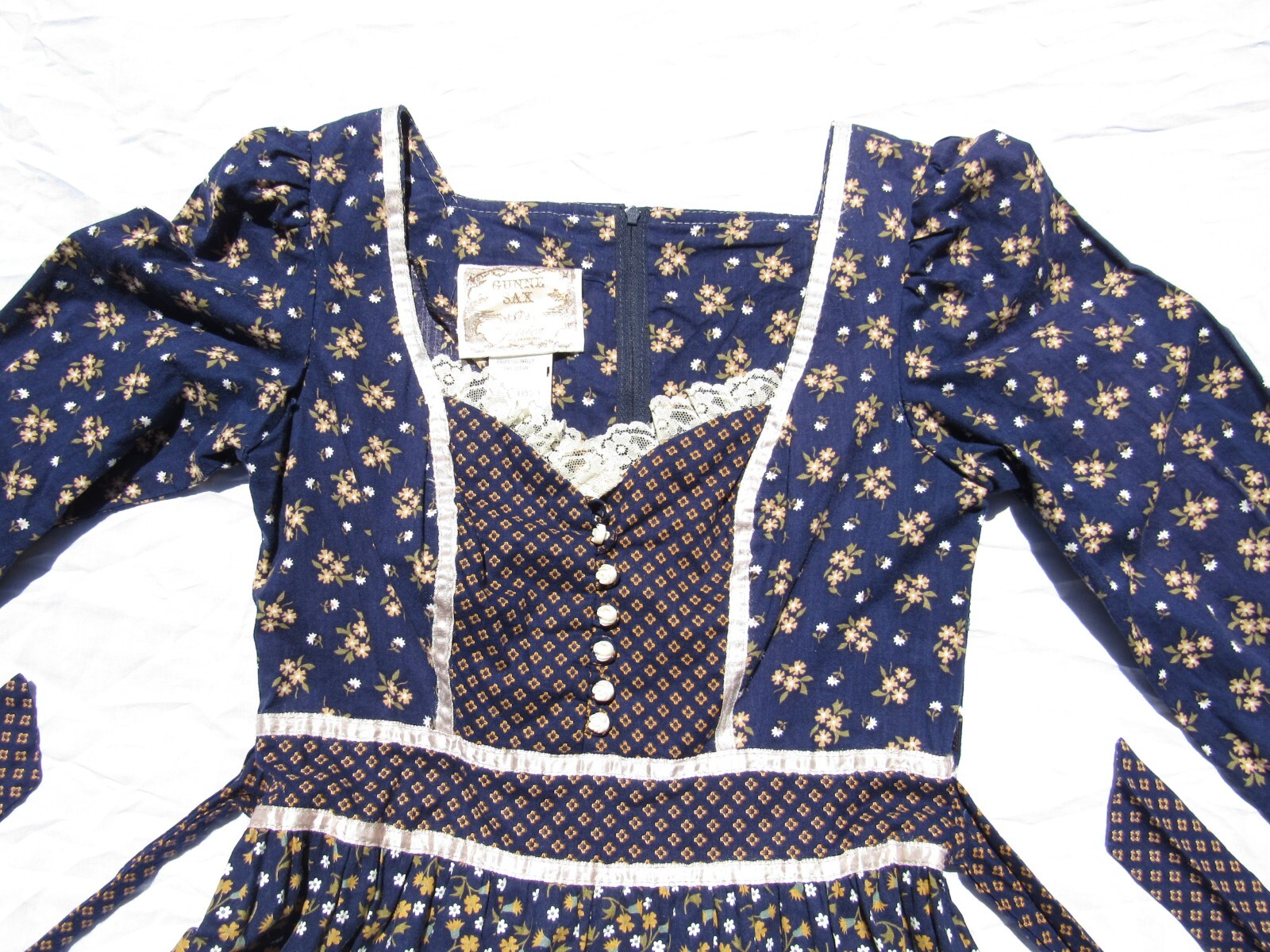 Vtg Gunne Sax Dress Jessica McClintock Prairie Cottage Core Western Victorian