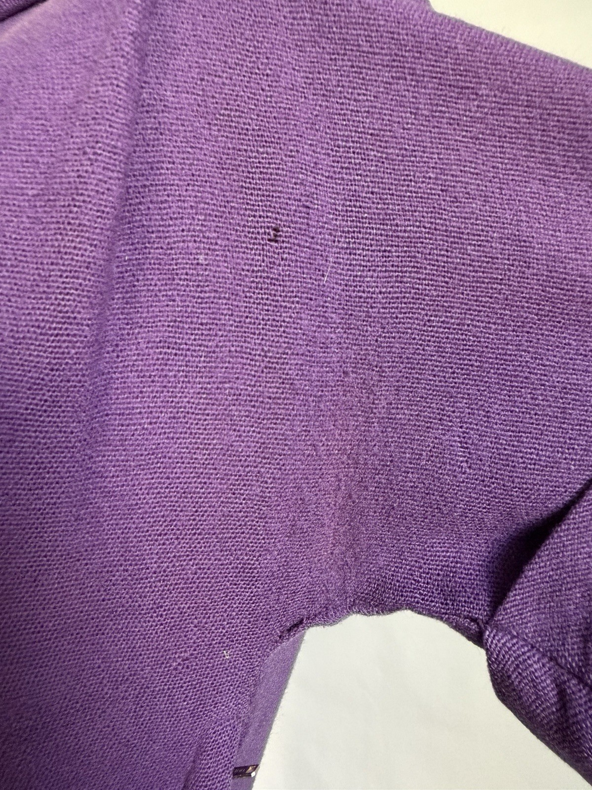Vintage 1950s Purple Wool Bombshell Wiggle Dress Pacific Mills S