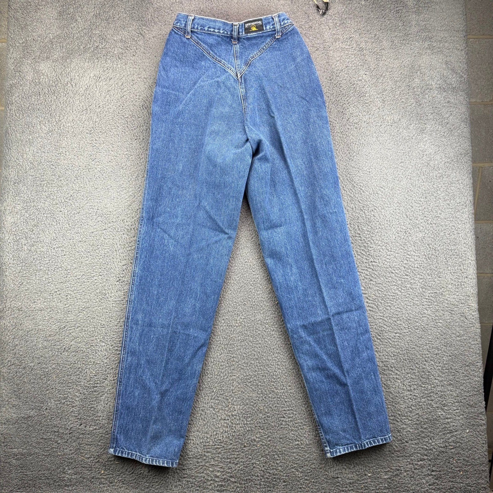 Rocky Mountain Vintage 90s High Waisted Pleated Western Jeans Blue Denim 25×33