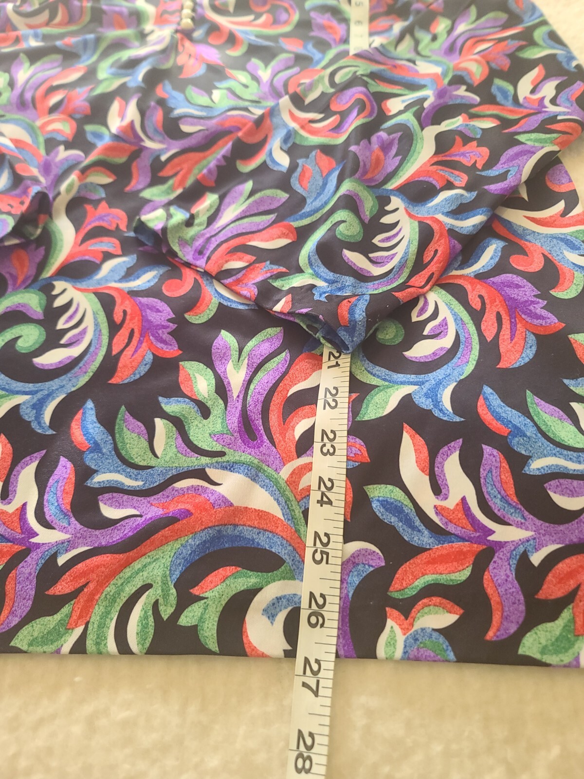 JoRo Vintage Retro 80s Women’s Paisley Short Sleeve Blouse Cottagecore XL