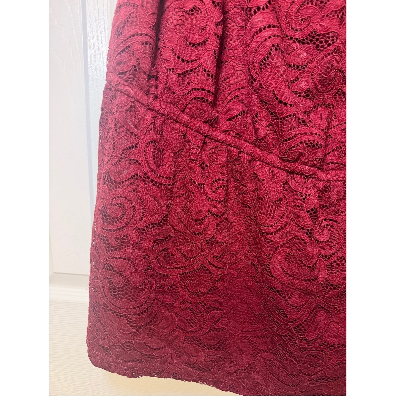 Lane Bryant Burgundy Lace Babydoll Cami Tank 26/28 Plus Romantic Date Night