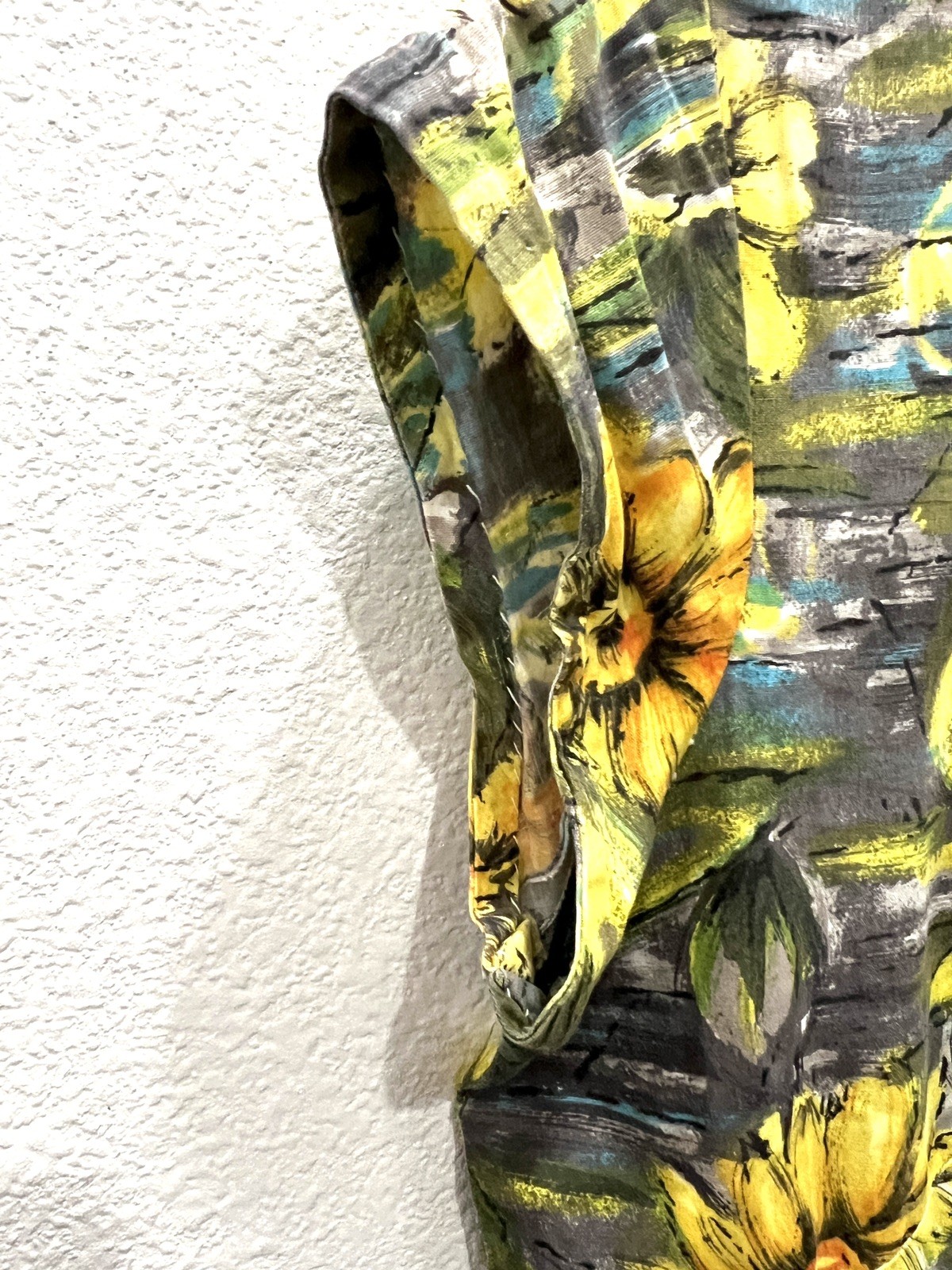 Vintage Handmade Hawaiian Floral Sundress Retro 50s-60s Rockabilly Tiki Pinup S