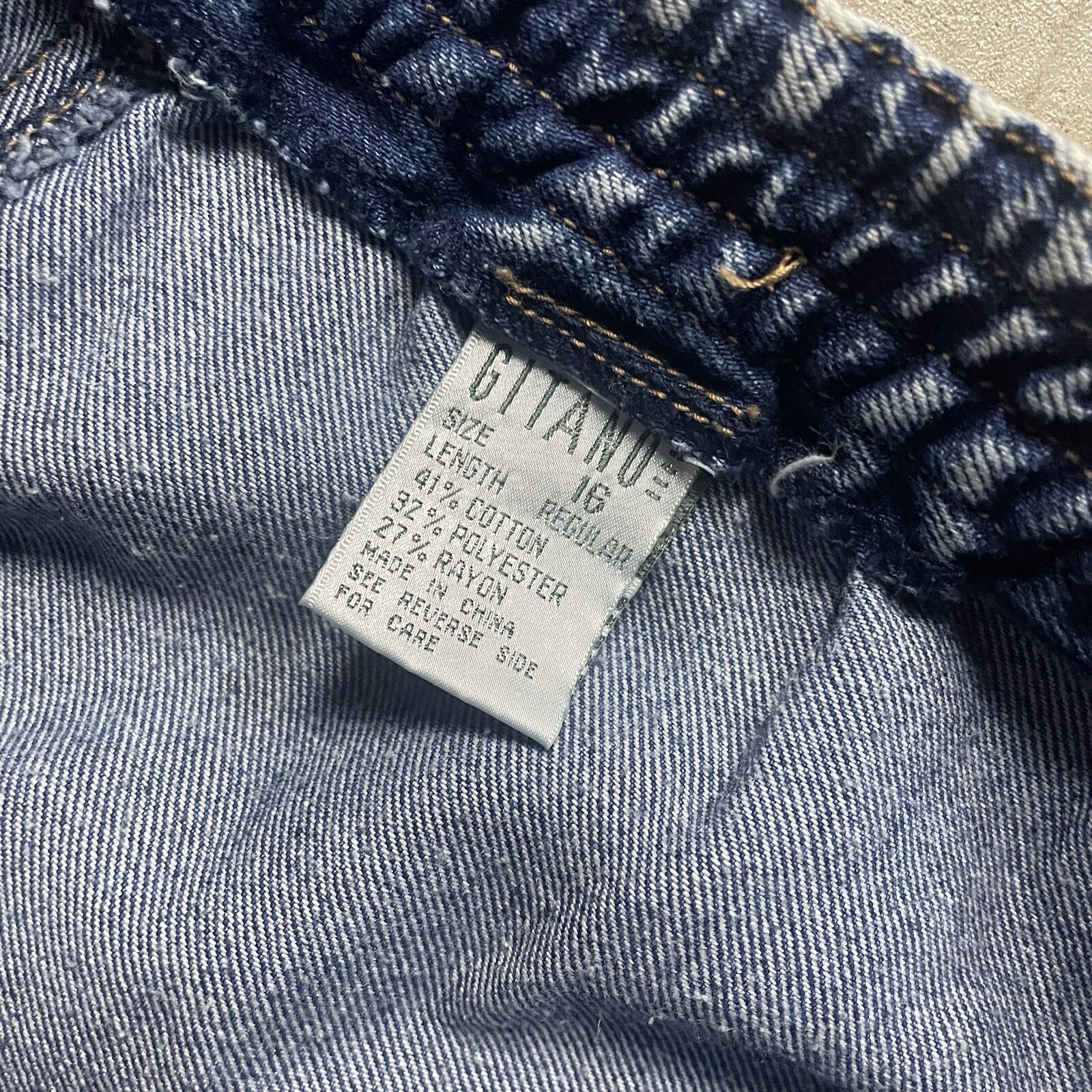 Vintage 80s Gitano Cargo Jeans Acid Wash Straight Size 16 Actual 26×28 High Rise