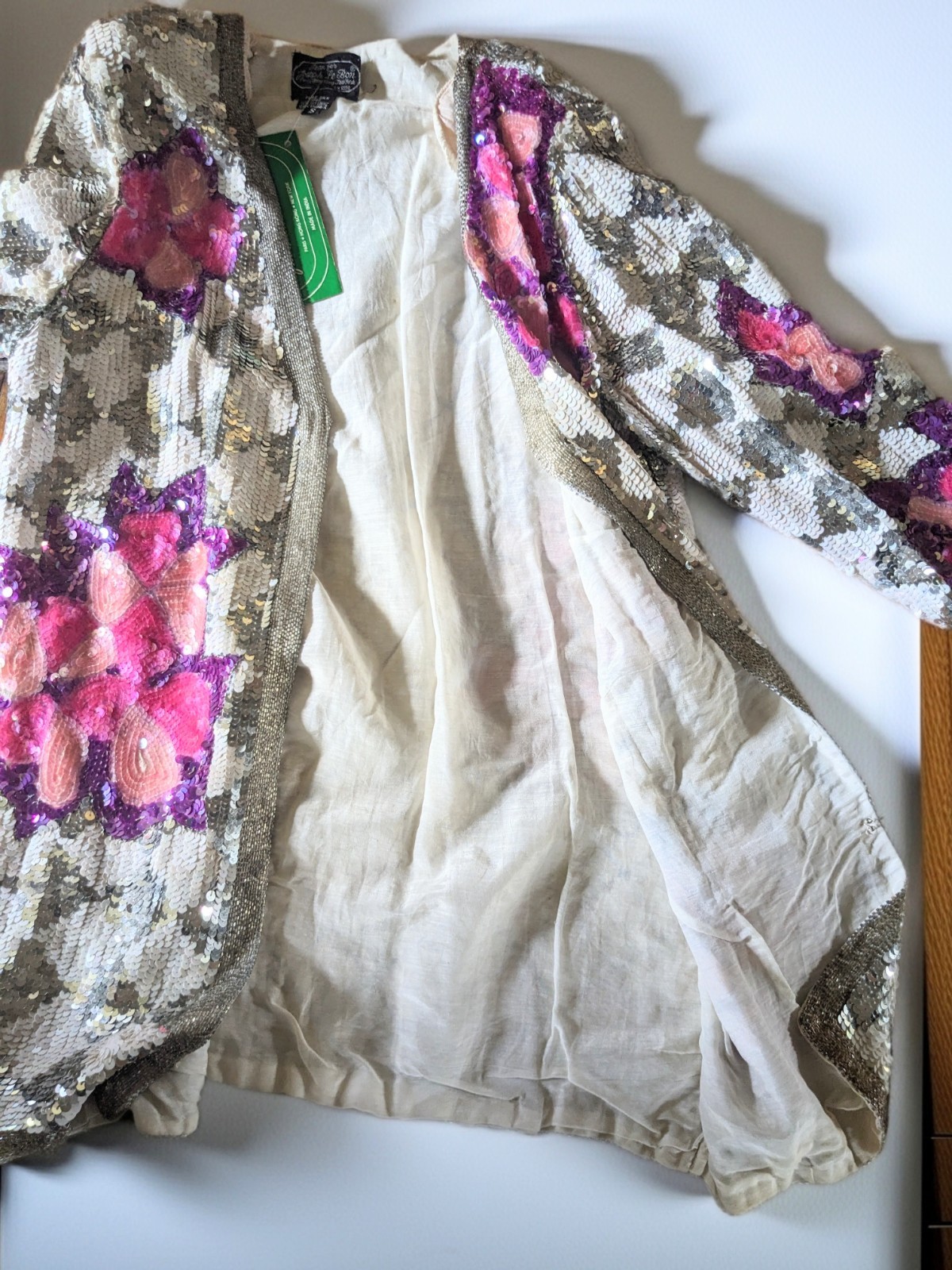 Vintage 1980s Jean for Joseph Le Bon Pure Silk Sequin Trophy Jacket