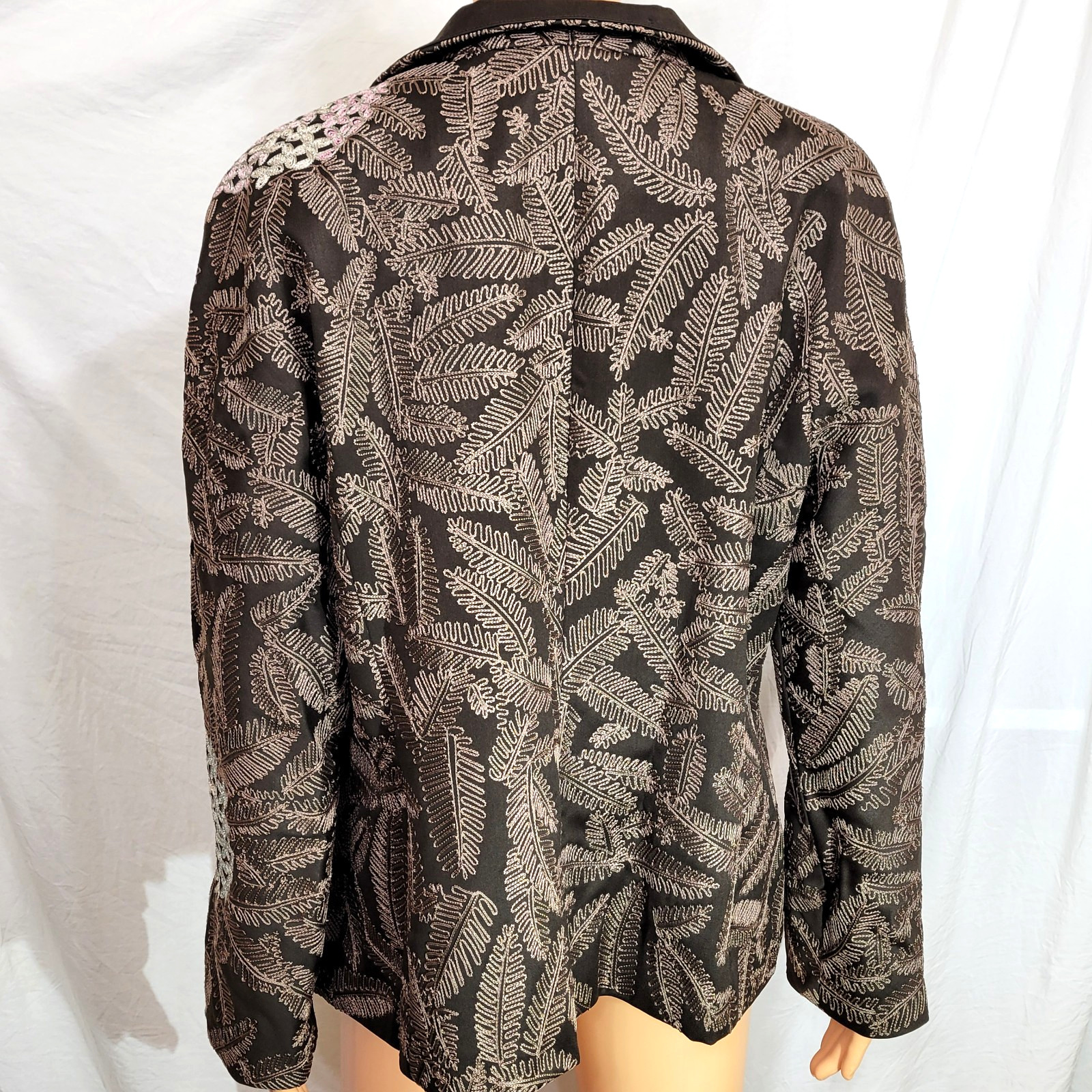 Ellen Tracy Linda Allard Women’s Blazer SZ 12 Wool Lined Embroidered Vintage