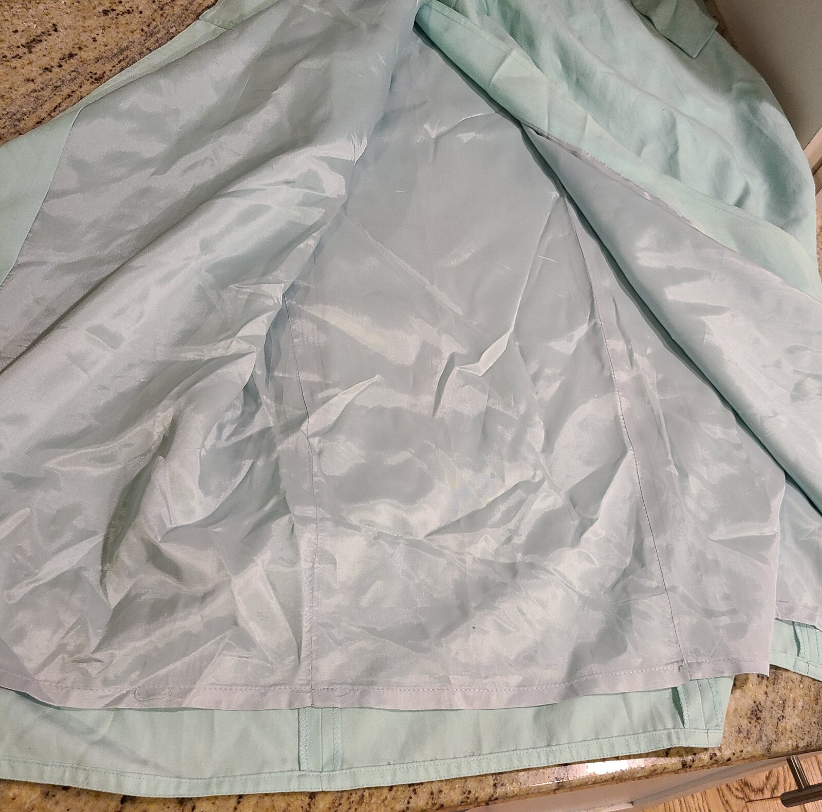 Vintage Exterior Erez Size S Blue Cotton Silk Lined Wrap Skirt Tie Side Waist