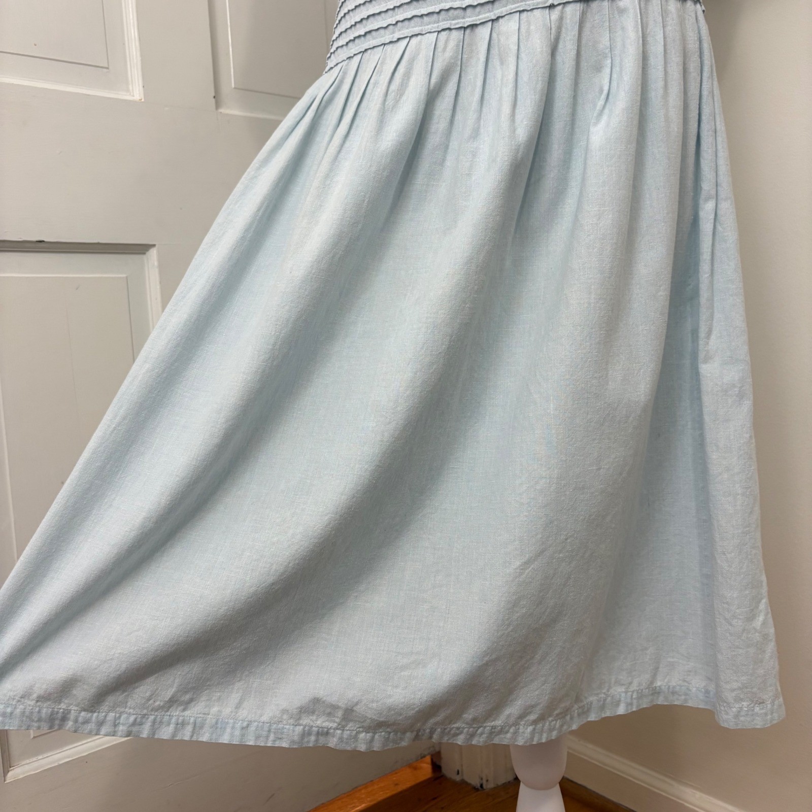 Ulterior Motives VTG Dress L Cotton Lace Collar Prairie Drop Waist Cottagecore