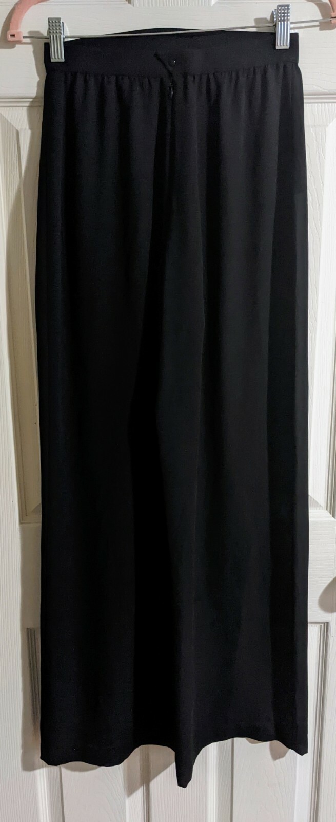 Vintage Thierry Mugler Black Pants 38 Made in France US 2/4 High Waist Wide Leg