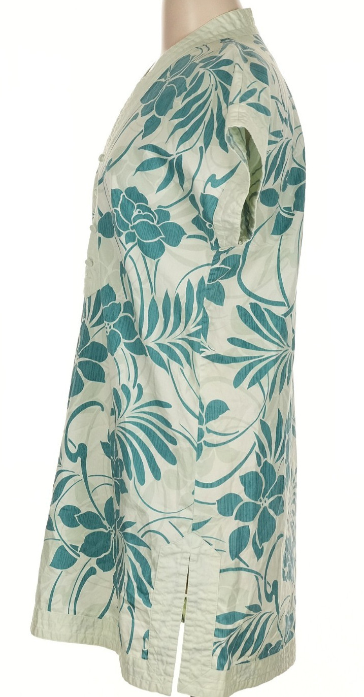 I.Magnin 100% Cotton „Palm Royale” Retro Hollywood Tunic Dress Cover Up Size M