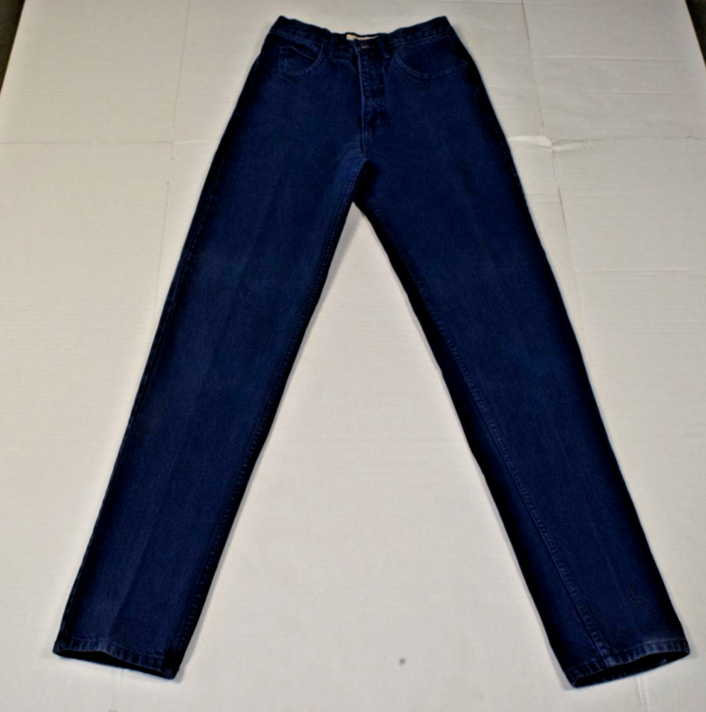 VTG Guess Jeans G Marciano 25 x 32 80s Navy Blue Wash High Waist Taper Made USA