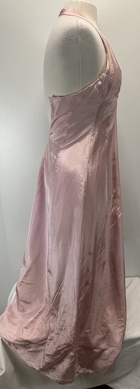 Vtg Cache Taffeta Halter Dress Sz 4 Twist Front 1995 Made USA READ Gown Y2K