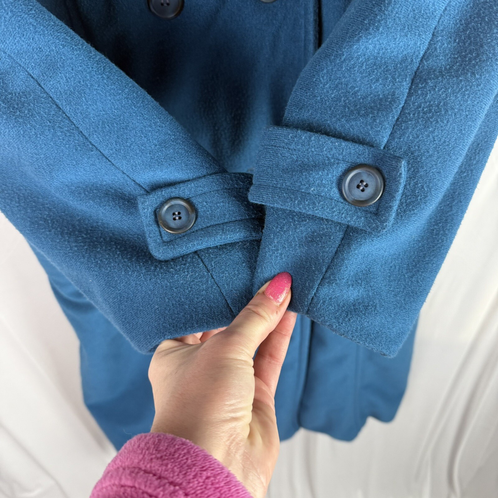 Vintage Kashmiracle by Wellington Made in USA Teal Long Coat 80’s Retro