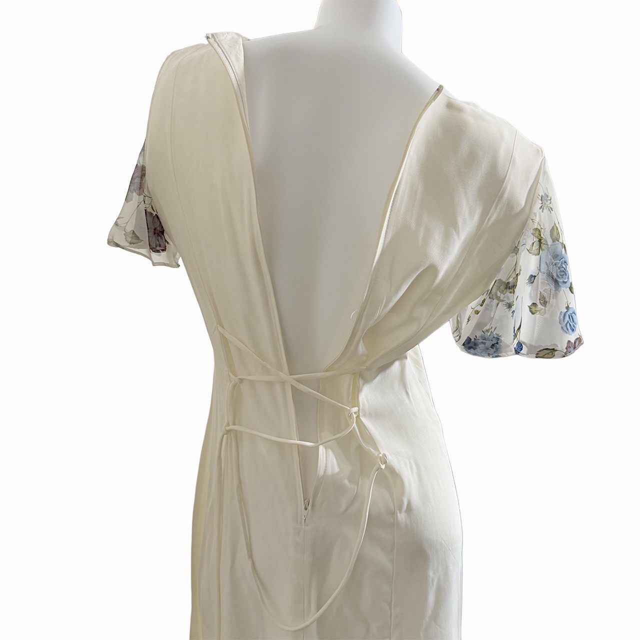 Vintage French Country Provincial romantic wedding dress size small medium 7/8