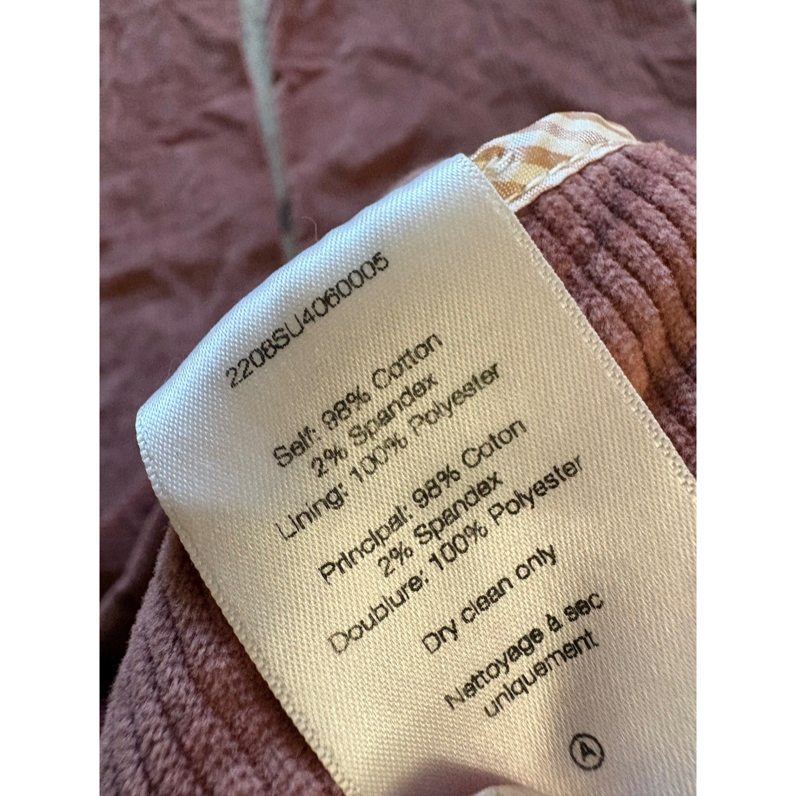 VERONICA BEARD Jiva Cropped Wide Leg Corduroy Pants In Mauve Size 6