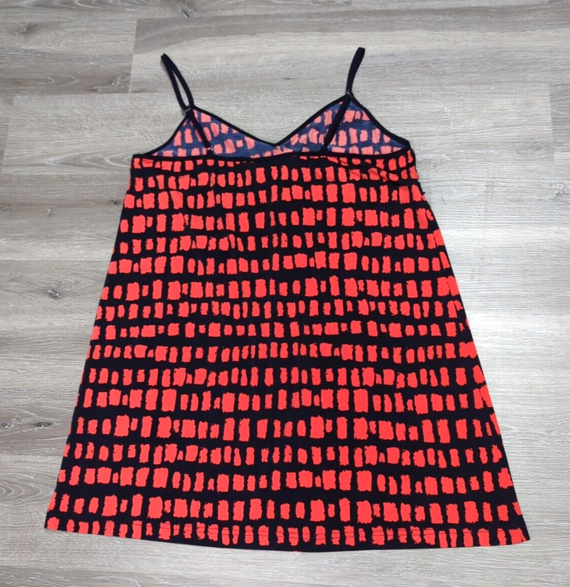 Diamond Tea Canada Tank Y2K Baby Doll Top Cami Red Black print size XL Stretch