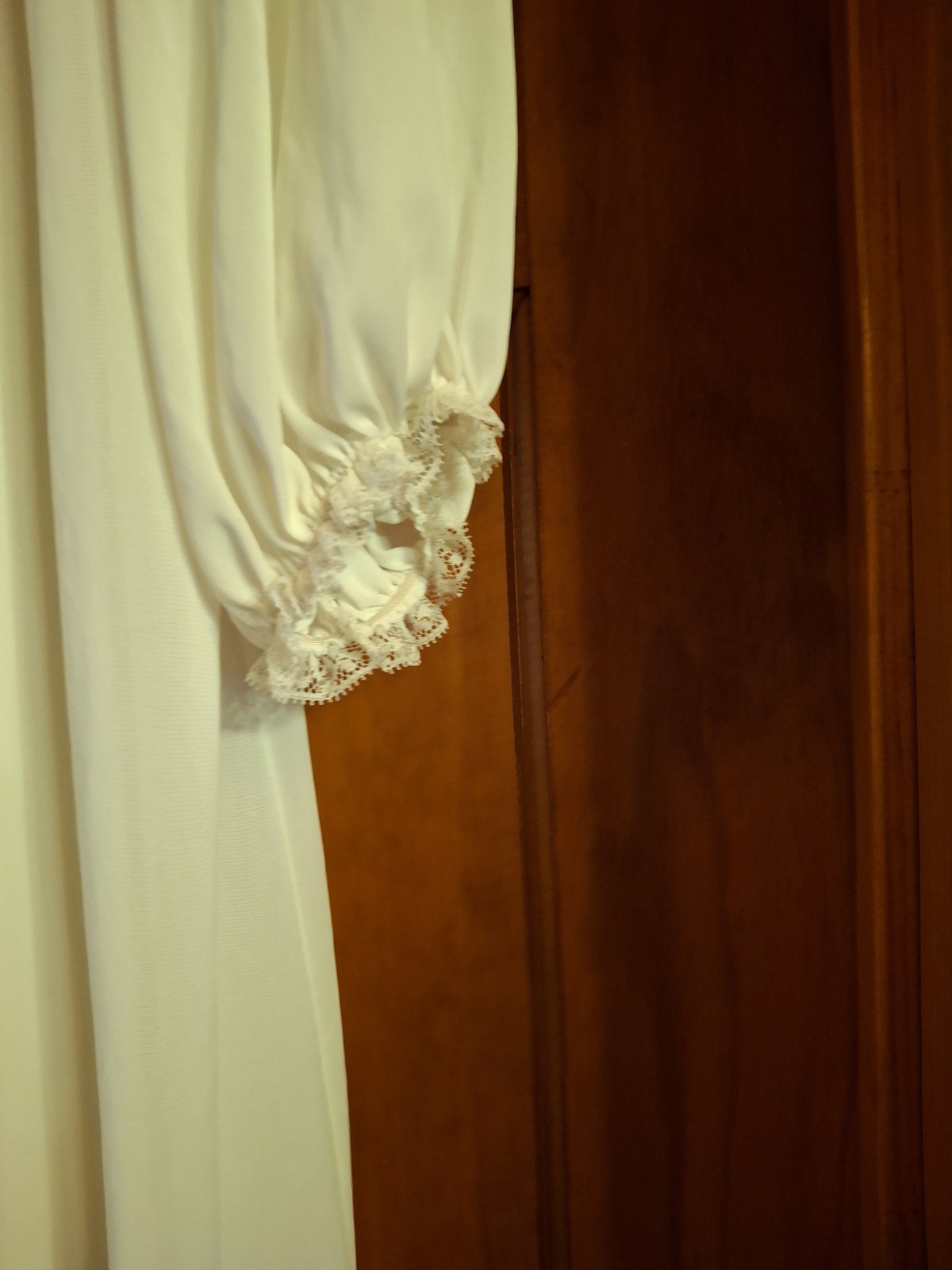 Vintage Charmode Robe White Sheer Sears & Roebuck Lace
