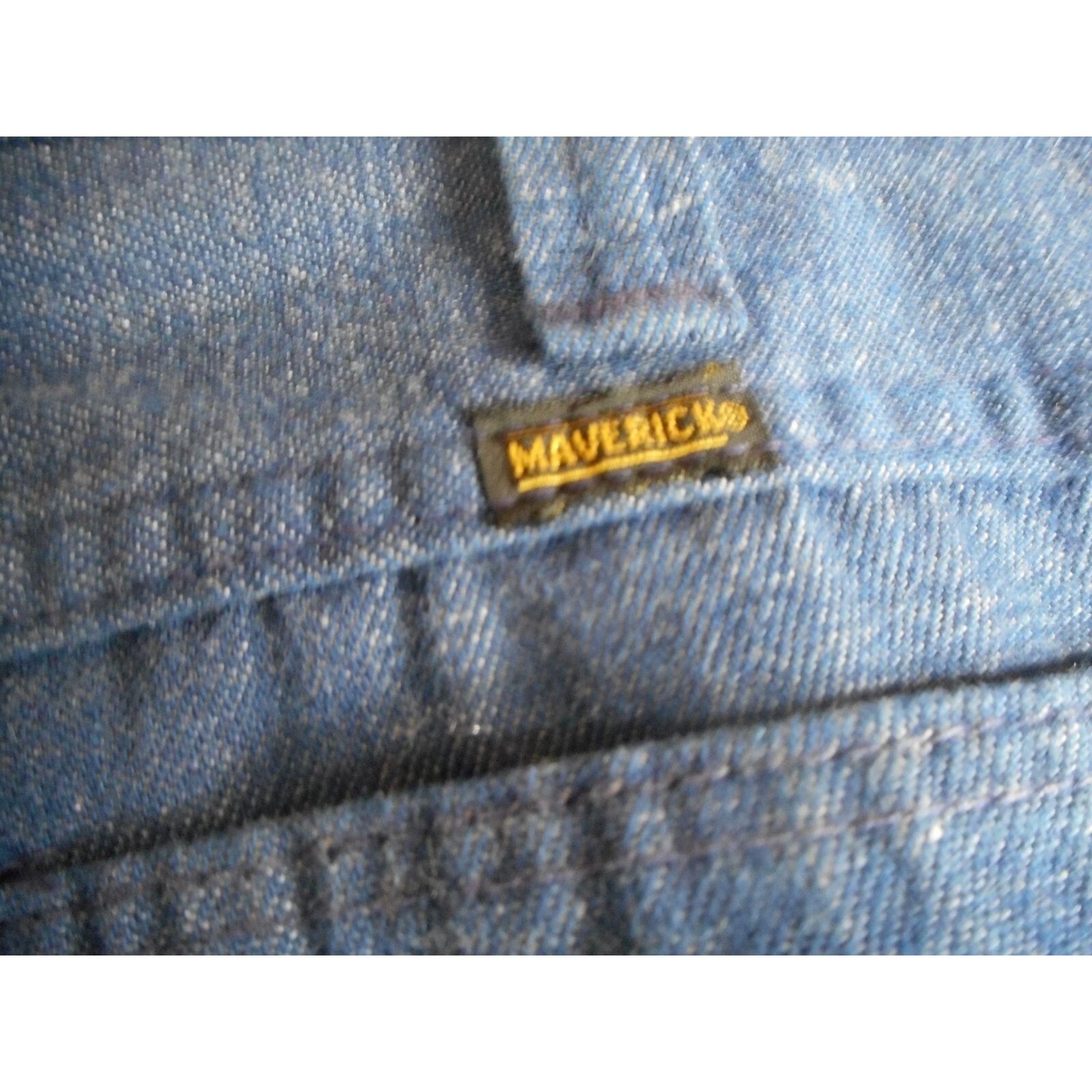 Vintage 1960s / 70s 30 x 30 flat front denim jeans Maverick Flared Bell Bottom